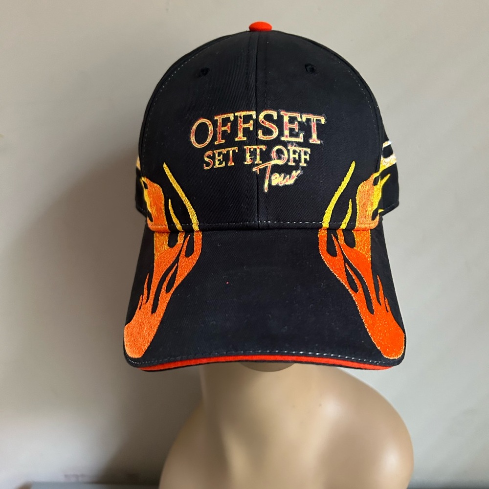 NEW! Official Offset “Set It Off” Tour Embroidered Flame Baseball Cap & Laminate
